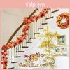 12pcs 175200cm Leaf Maple Fall Garland Indoor Outdoor Hanging Artificial Leaves Plants Vine Rattan Halloween Autumn Fireplace Porch Decoration