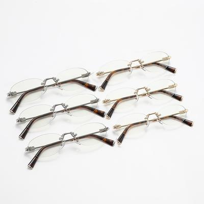 1/6PCS Korean Retro Oval Reading Glasses for Women Men Anti Blue Light Metal Hinged Frames