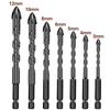 Hex Shank Ceramic Glass Drill Bit with Spiral Flute for Cement & Wood