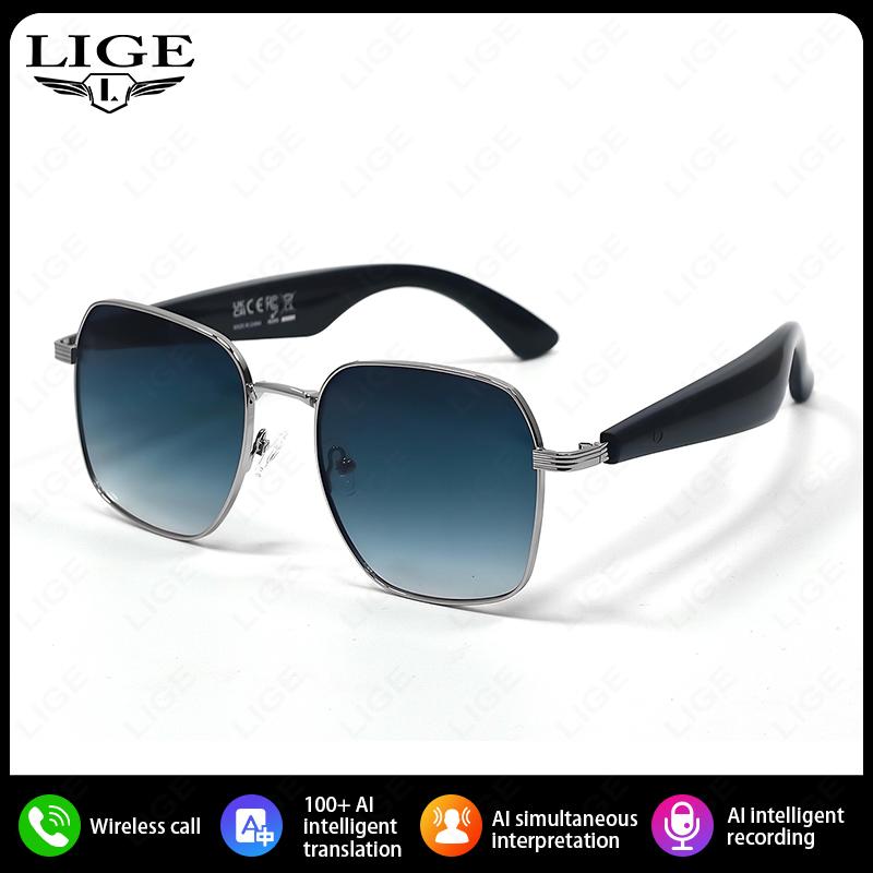 

Smart Glasses Bluetooth Call AI Intelnt Translation Real-time Simultaneous Interpretation Headset Anti-UV Sunglasses