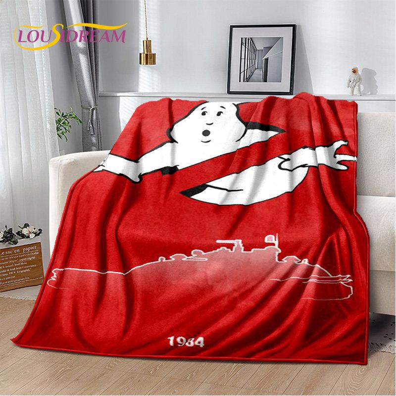 Cartoon G-Ghostbusters Movie Plush Blanket,Flannel Blanket Throw Blanket for Living Room Bedroom Bed Sofa Picnic Leisure Napping