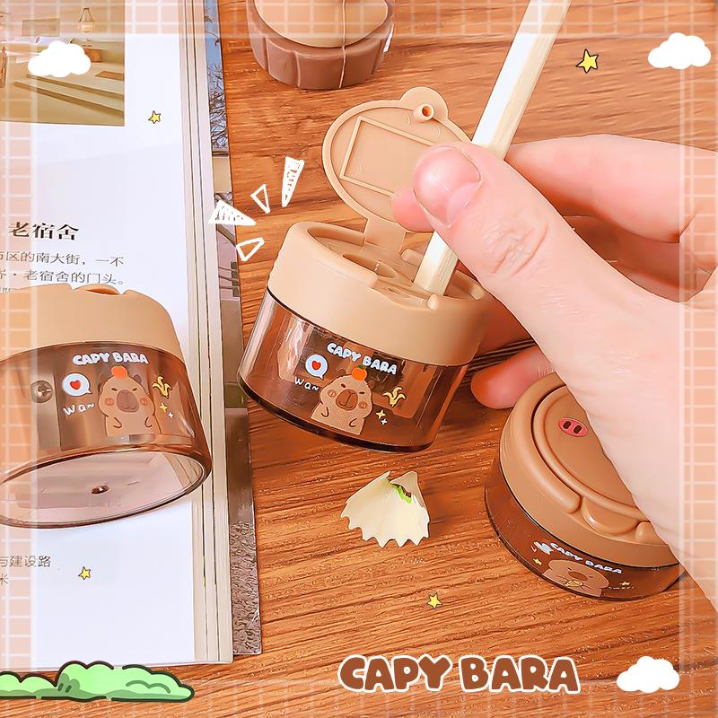 Kawaii Stationery Supplies Bar Teacher Accessories School Useful  Cute Capybara Pencil Sharpener Aesthetic School Supplies