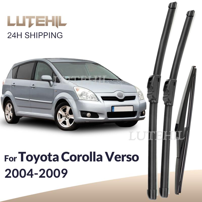 For Toyota Corolla Verso 2004-2009 2005 2006 2007 2008 Wiper Front & Rear Wiper Blades Windshield Windscreen Window 26"+16"+11"