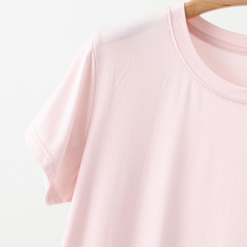 Women's Slimming U-Neck Short Sleeve Solid T-Shirt - Summer Fashion Basic