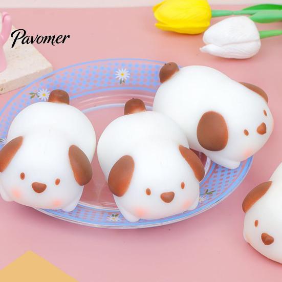 Tactile Fidget Toys Animal Stress Relief Squeeze Toy, Slow Rising Pig Sensory Relieving Office Desk Soft Dog Toy for Kids Adults Compact