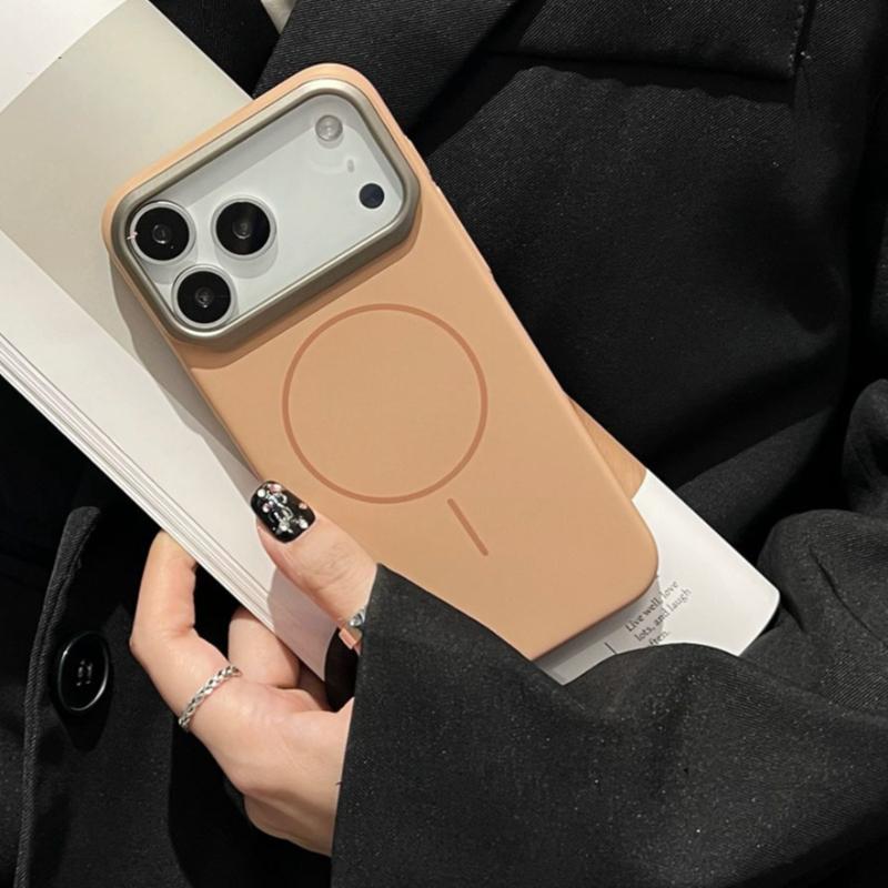 Minimalist Orange Slim Magnetic Case For For Iphone 13 12 14 1 16 17 Pro Max Plus 17E E Air for Shockproof Cover Funda