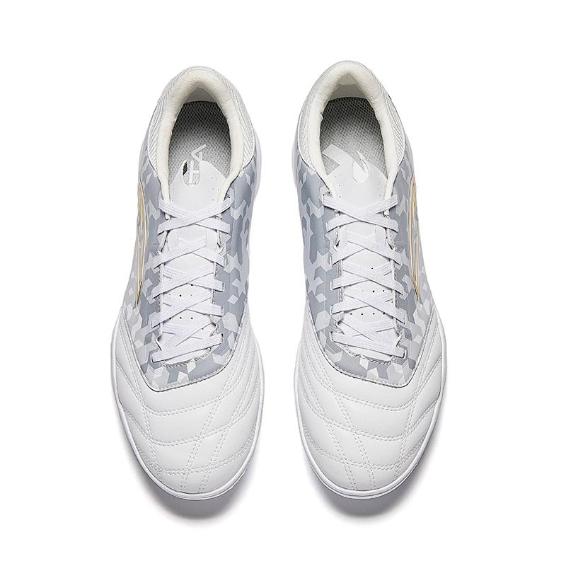 Anta Professional Training TF (Rubber Studs) Non-Slip Durable Football Shoes Men Football Shoes White Gray 412511121-1