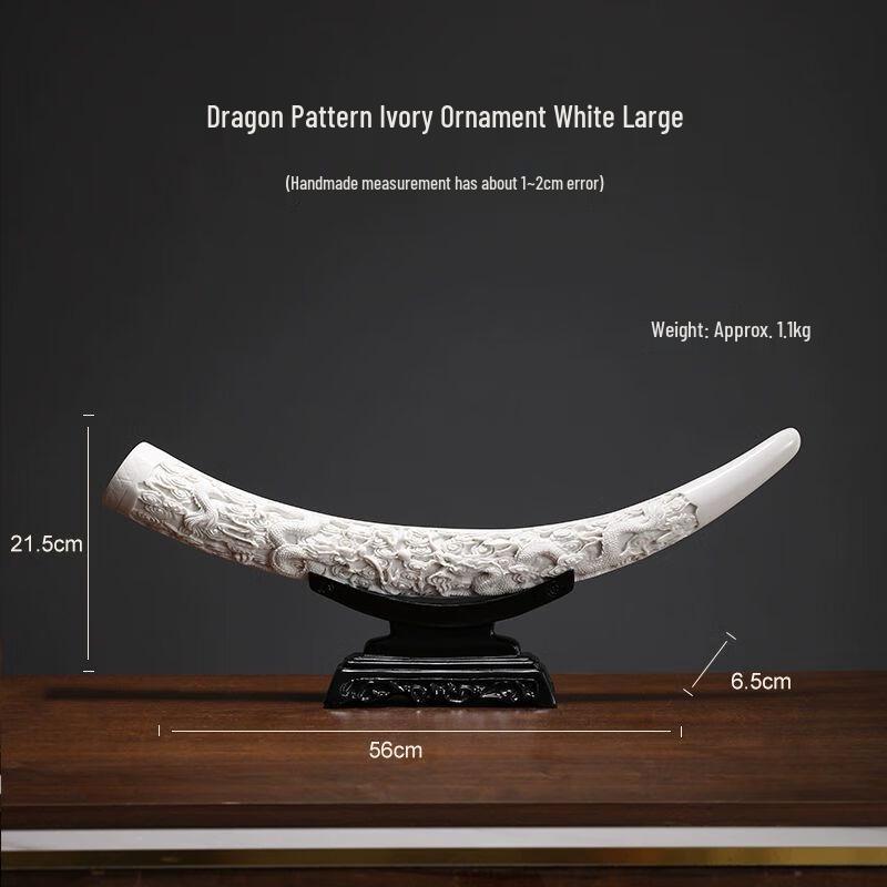 

Light Luxury Chinese Style Imitation Ivory Resin Craft