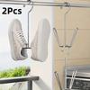 2Pcs Durable Stainless Steel Shoe Rack Hanger - Space-Saving Metal Storage Hook for Coats Hats & Slippers Shoe Storage Organizer