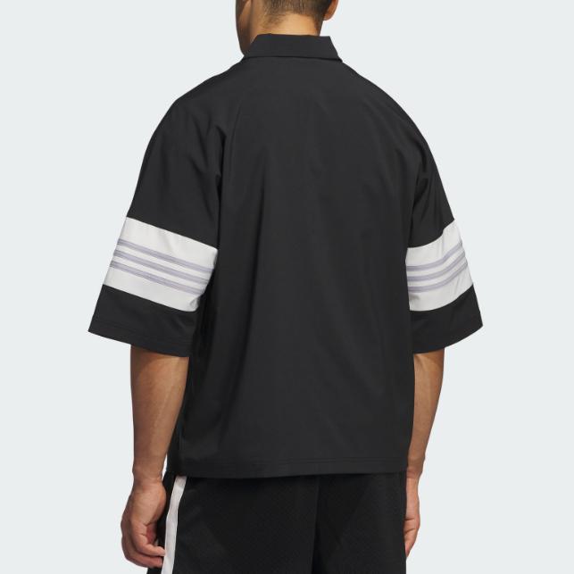 Adidas Originals SS24 Sport Løstsittende Polo Komfortabel Fritidskortarmsskjorte Unisex Topper Svart IY7392