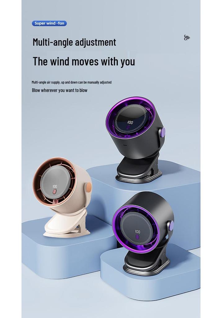 USB Rechargeable Multifunctional Desktop Clip Fan for Dorms & Homes