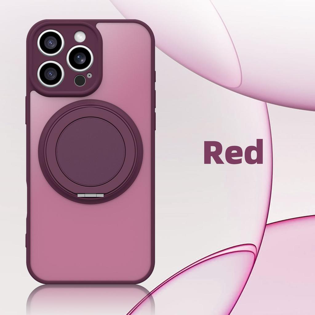 iPhone17 mobile phone case new skin matte 360 magnetic suction bracket integrated suitable for Apple 16PROMAX case