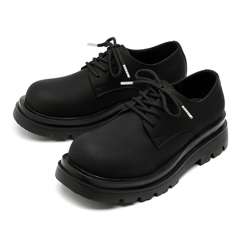2024 Derby shoes men's low-top Martin boots British style round head big head shoes black tooling shoes platform 12112-A