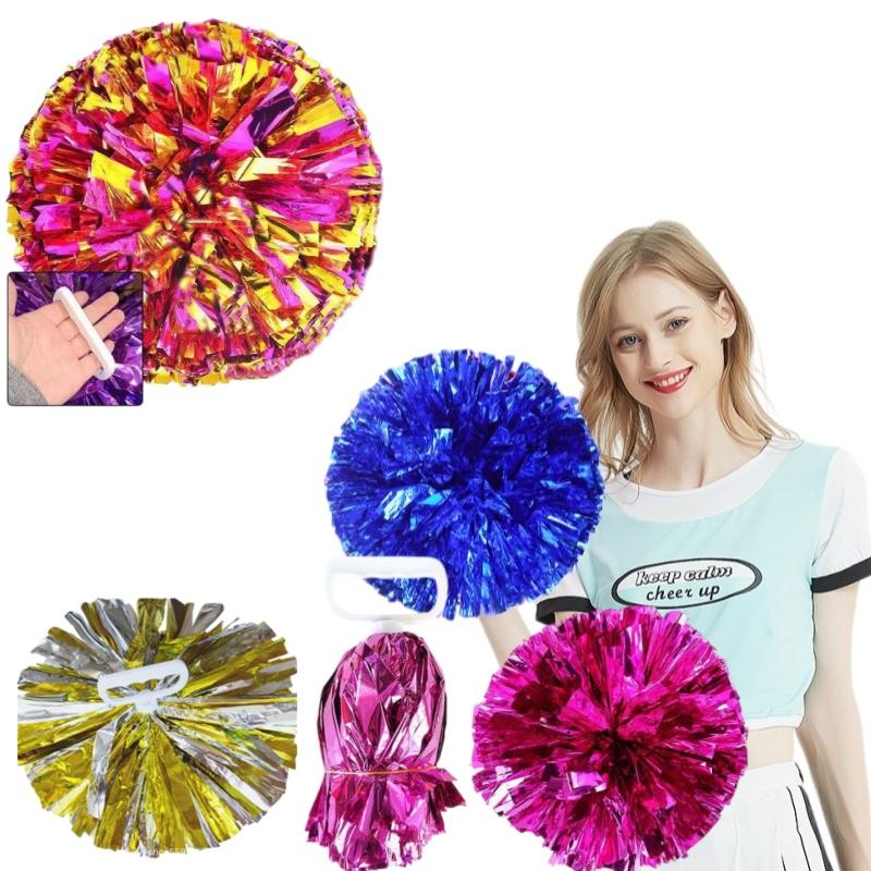 Pompon Multicolori Gioco per Bambini da 5/6 Pollici Palla Tifo per Animali da Compagnia Accessori 'Forza!' Economici Pratici Decorazioni per Festa di Cheerleading Danza Concerto