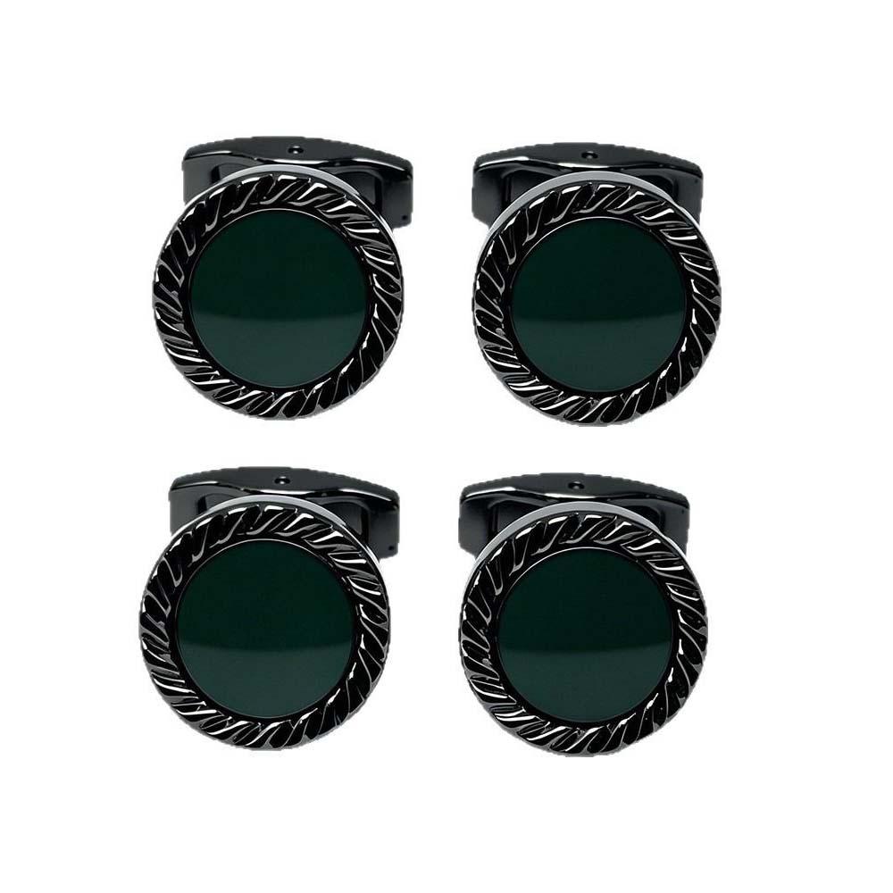 1/2 pair High-End Crystal French Shirt Cuff Buttons Classic Plated Cuff Links Banquet