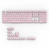 Double Skin Milk Pudding Mechanical Keyboard Keycaps, Luminous OEM Height, 130-Key Full Set