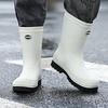 Men's PVC Mid-Tube Work Rain Boot Waterproof Durable Non-Slip Farm Kitchen Shoe for Men