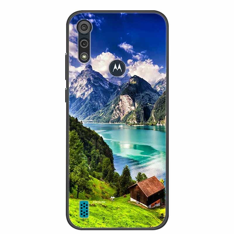 Phone Case for Motorola Moto E6i / E6s 2020 Shockproof Soft Silicone TPU Back Cover for Moto E6s 2020 E 6S 6i Cases Marble Print
