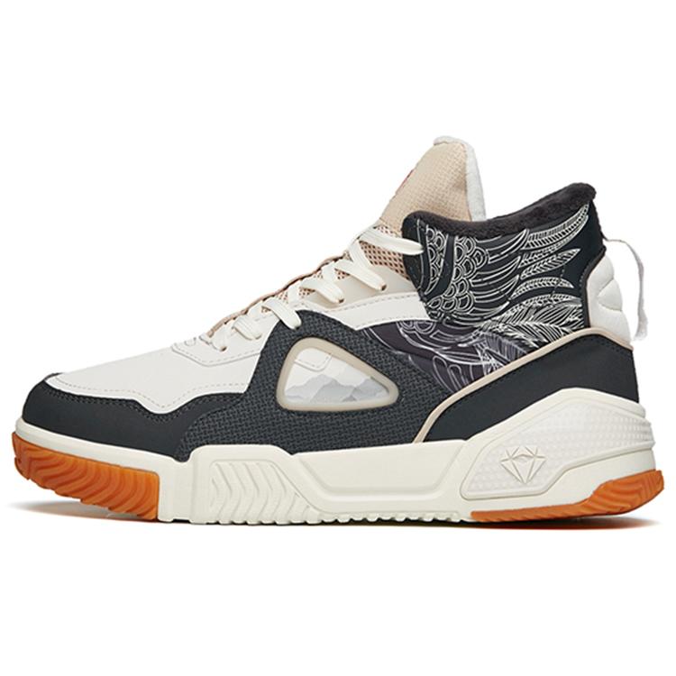 

Anta Synthetic Leather Fleece lined Thermal, Slip Resistant, And Abrasion Resistant Coverage High top Skateboard Shoes 112148902-4 40