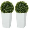 Set of 2 Artificial Eucalyptus Balls, 65 cm Artificial Plant with UV Protection, 330 Leaves in Pot, Green