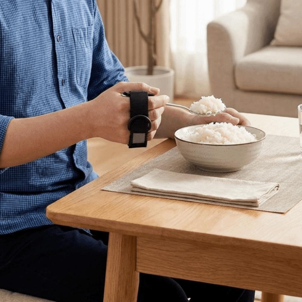 Elastic Utensil Cuff Holder Adjustable Spoons Forks Fixing Band Utensil Fixing Band Hand Tremors