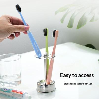 Porte-brosse à dents en acier inoxydable Organisateur de pinceaux de maquillage Rangement de salle de bain Pour brosse à dents électrique