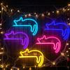 Pet Shop Decorative Sign Cat LED Neon Wall Sconce for Bedroom Decor, Cute Cartoon Animal Lamp Light, Energy Saving Living Room And Party Atmosphere