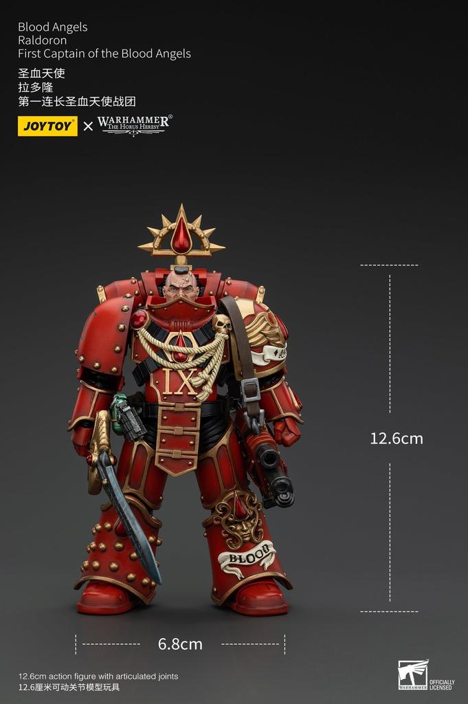 JOYTOY Warhammer Blood Angels First Captain Lardron Scale Action Figure Finished Product 40,000 1/18