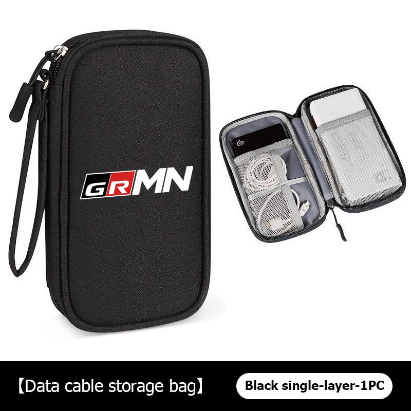 

For Toyota Data Cable Storage Bag Travel Portable Digital Accessories Organizer Bag Camry Highlander C-HR Hilux Vios Rav4 Prius