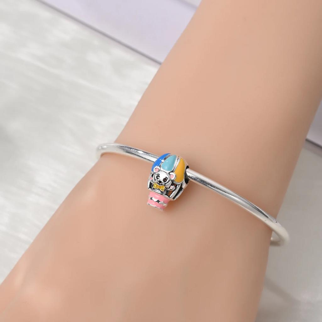 Original Charms Copper Plated Funair Balloon Beads Beads Fit Bracelet Women Jewelry Making Diy Gift