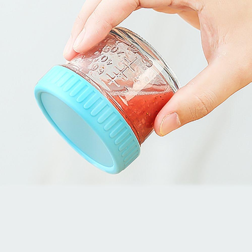 6pcs with Scale Baby Food Jar Reusable Salad Dressing Container Dipping Sauce Cup  Jam