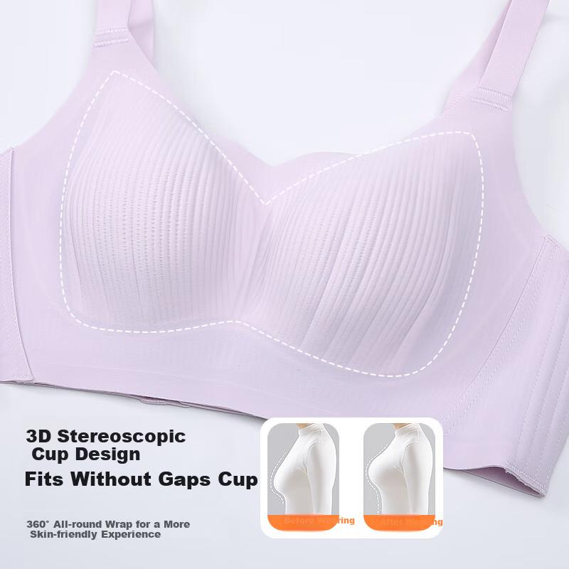 Ordifen Large Breast Minimizing Bra for Women, Push-Up, Side Support, Anti-Sagging, Summer Thin Style, Seamless, Wireless, Plus Size Brassiere