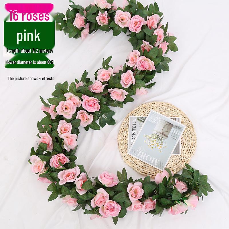 Artificial Rose Vine Decoration for Wedding Ceiling or Water Pipe Cover