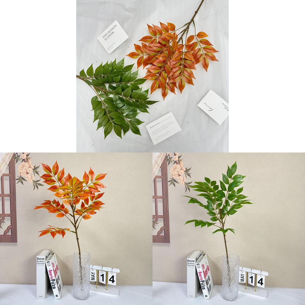Faux Houseplant Home Decor With Silk Print Material For Living Room And Entryway