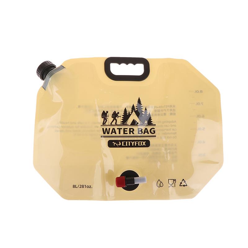 

8L Portable Water Bag Folding Bucket Water Container Jug Bottle Pouch Outdoor Travel Camping With Handle Camping Supplies хаки