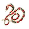 Rhinestone Snake Brooch Enamel Lapel Pin Nonfade Charm Suit Pin For Everyday Use And Festival Formal Event Cultural Gift