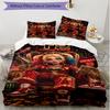 3pcs Duvet Cover Set (1*Duvet Cover + 2*Pillowcase, Without Core), Harley Quinn Joker Print Soft All‑Season Bedding Set, Home Bedroom Decor Gift