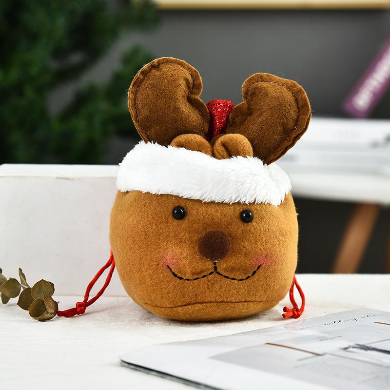 Creative Christmas Gift Bag 2020 Three-Dimensional Doll Candy Tote Bag, Classic Snowman Handmade Bundle Bag