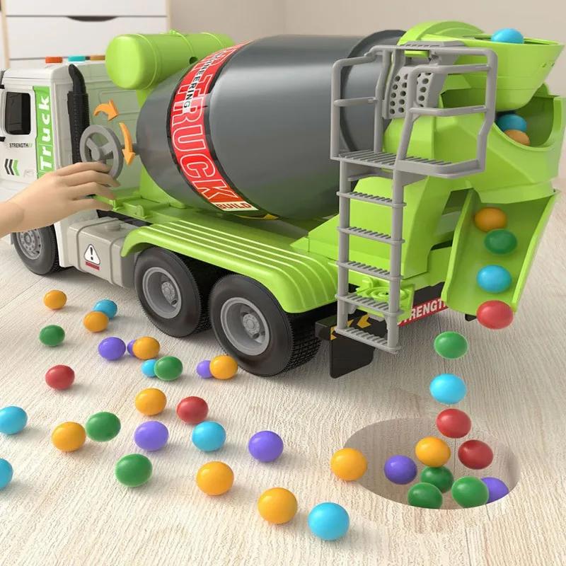 Simulation Children's Educational Toy Engineering Vehicle Sound and Light Inertia Engineering Concrete Truck Toy Set Toy Gift