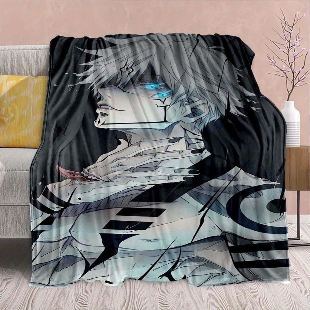 Jujutsu Kaisen Flannel Couch Blanket Soft Warm Throw Lightweight Plush Sofa Bed Decor -QJY
