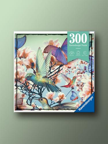 Hummingbird and Butterfly 300-Piece Ravensburger Jigsaw Puzzle