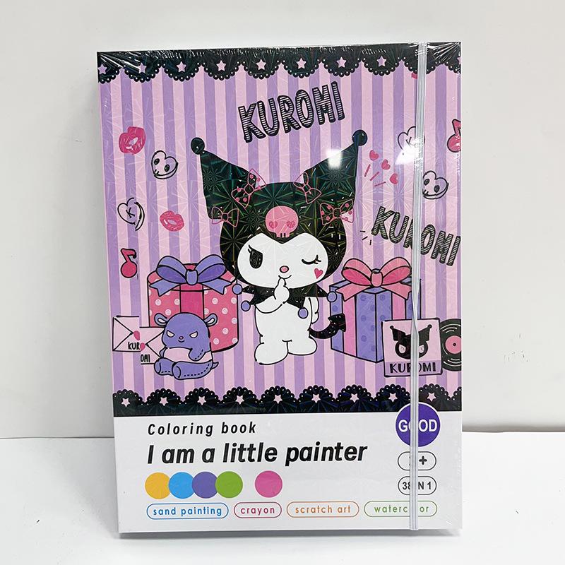 

Набор флуоресцентных скретч-картин акварельными мелками: Развивающая раскраска и книга для граффити для детей