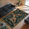 Leopard Theme Crystal Velvet Floor Rug Personalized Custom Name Text Warm Carpet Home Decoration