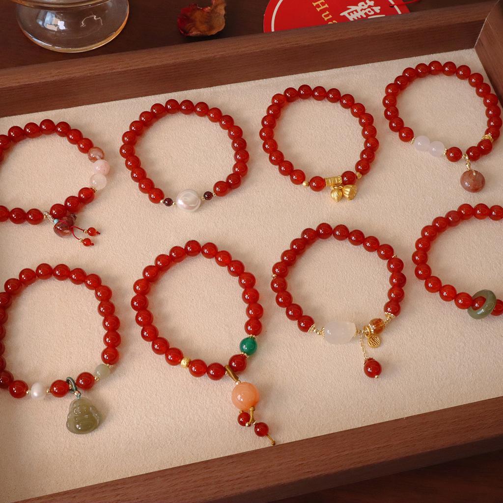 Original Design Natural Agate Bracelet Fashion Women Daily Jewelry Lucky Gift