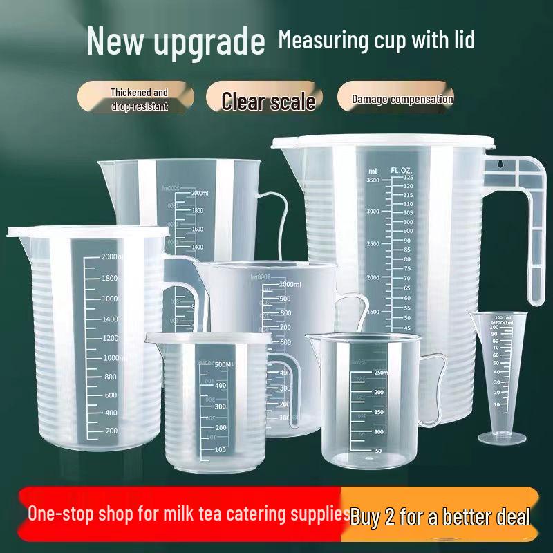 5000 ml Messbecher mit Graduierung und Deckel – Komplettes Set für Milchtee-Shops und den Heimgebrauch