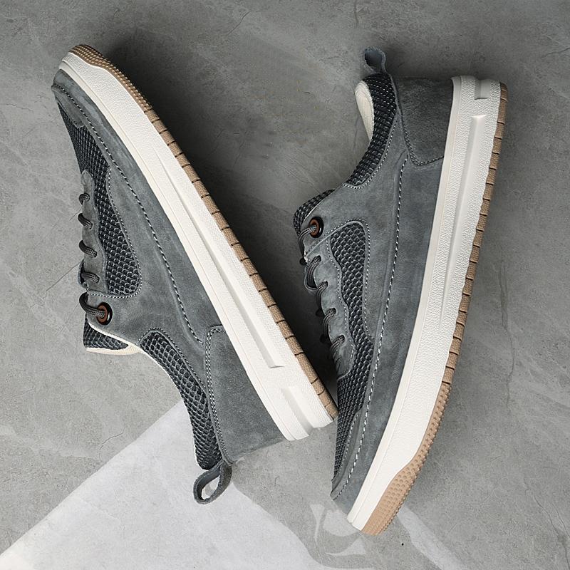 Genuine Leather Men's Shoes New Man Casual Shoes Breathable Skateboard Footwear Hot Sale Sneakers Leisure Walk Trainers