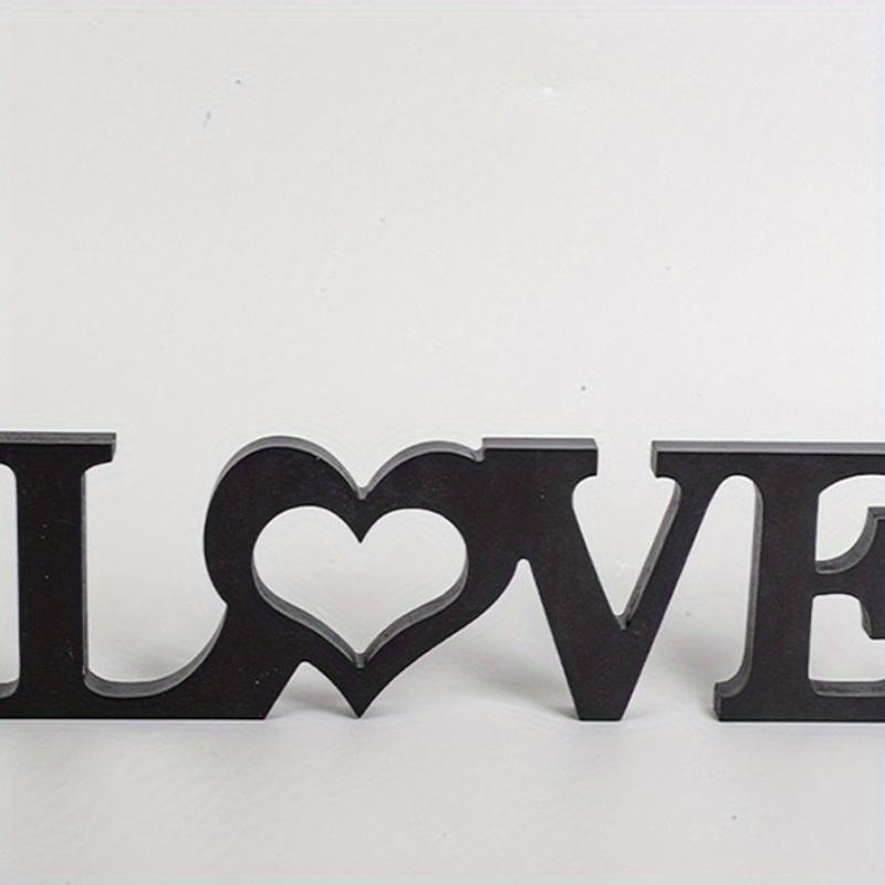 1ks 'LOVE' Nápis Dekor Dřevěné Ruční Práce Sochy Ornament Festival Chata Dekorace Všestranný Domácí Akcent Party Dekorace