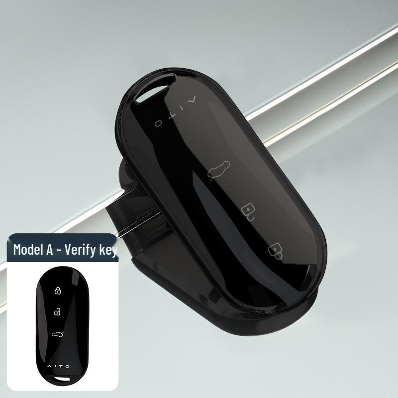 Transparent Protective Card Key Case for AITO Wenjie M5/M7/M5EV with Secure Buckle for All Genders