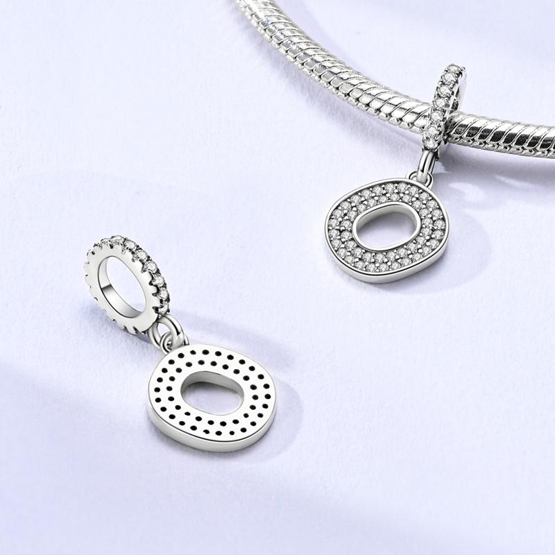 New Charms Beads Pendants Copper 26 Letters A-Z Alphabet Diy Name Beads Fit Original Bracelet Women Jewelry Making