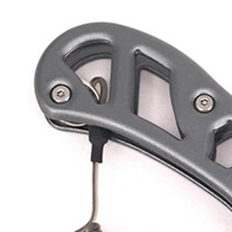 Fish Lip Gripper Aluminum Alloy One Hand Operation Easy Control Portable Fishing Lip Grabber Ruthenium Black